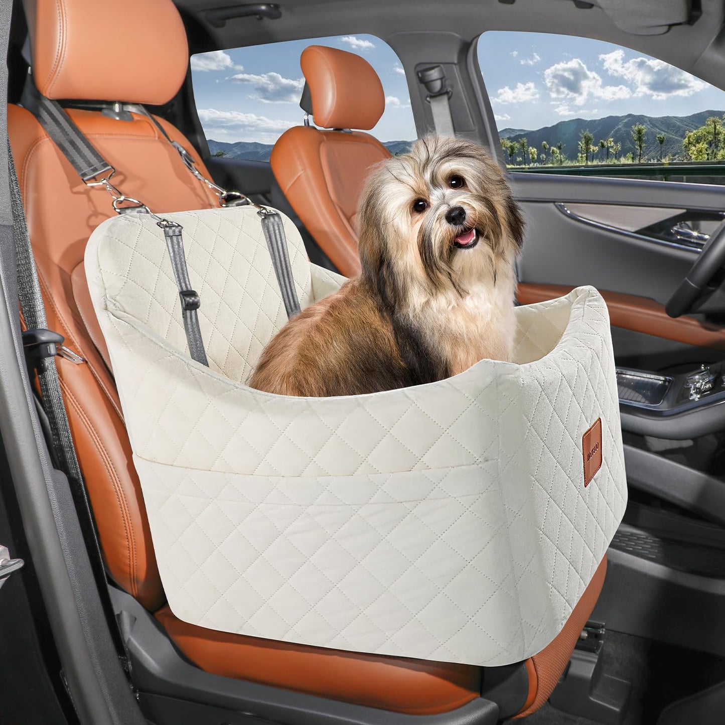 INDYBUD Dog Car Seat for Dogs up to Small Medium Dog Booster Seat