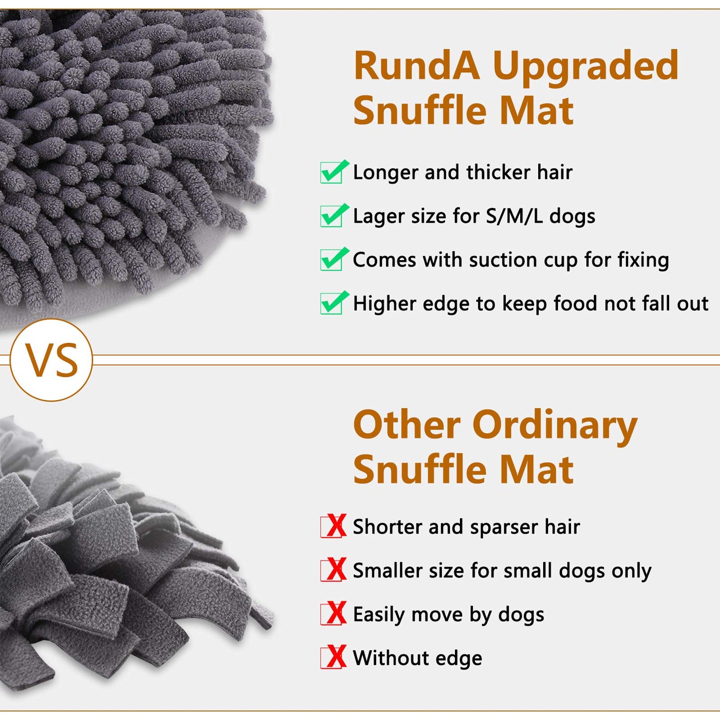 Rundik Snuffle Mat for Dogs, 17'' x 21'' Dog Sniffing Interactive Game