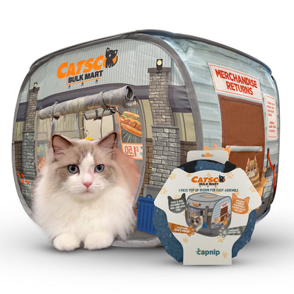 Capnip Cat House Tent for Indoor Cats Pop-Up Cat Tent House Catnip