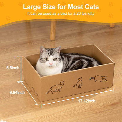 Poils bebe 5 PCS Cat Scratcher with Box, Reversible Cat Scratchers