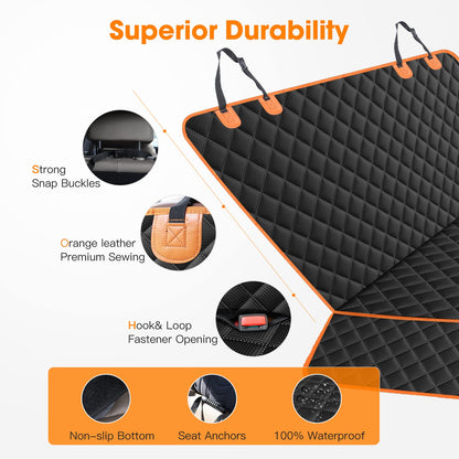 MIXJOY Dog Seat Cover for Back Seat Waterproof Dog Seat Covers Seat