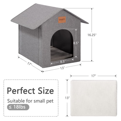 Love's cabin Outdoor Cat House Weatherproof, Insulated Feral Cat House