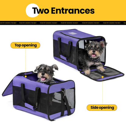 Conlun Dog Carrier Soft Sided, Large Cat Carrier with Inner Safety Bag