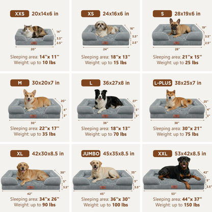 Comfort Expression Orthopedic Dog Bed for Large Dogs Waterproof Bed