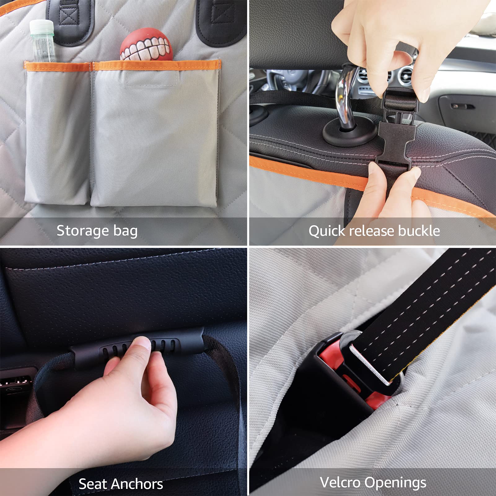 iBuddy Dog Seat Cover for Tesla Model 3 Waterproof Car Seat Seat