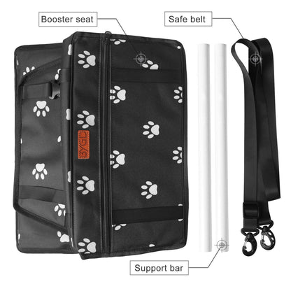 BYGD Pet Dog Booster Seat, with Upgrade Support Rod, Breathable Seat