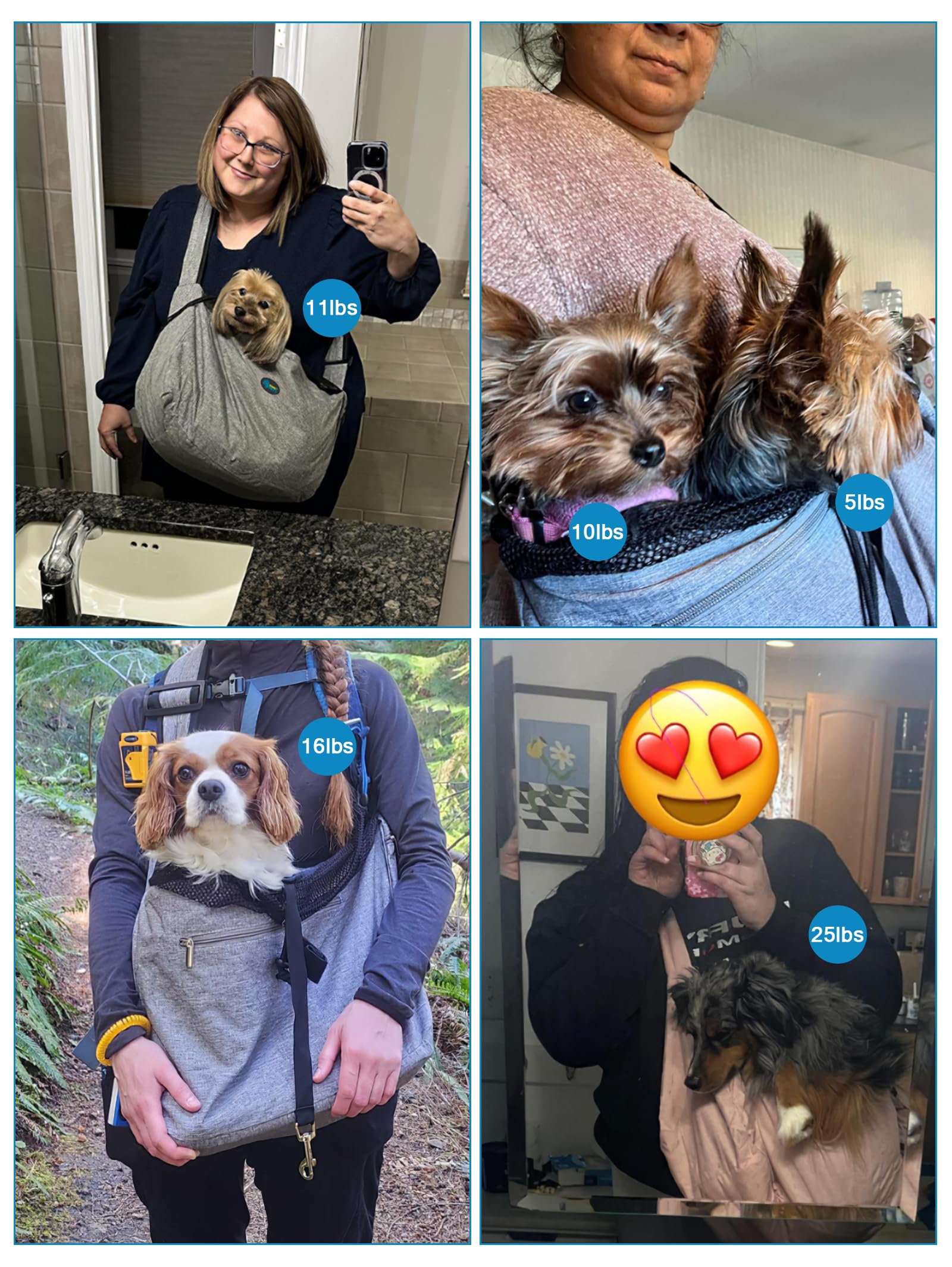 Ownpets Pet Sling Carrier, Fits 15 to Extra-Large Dog/Cat Sling Bag