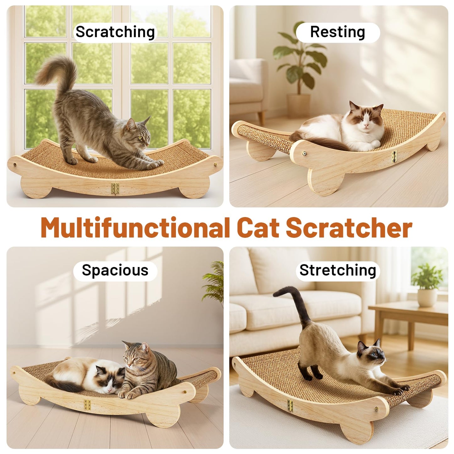 Ordora Extra Large Cat Scratcher: Cat Scratch Pad&Bed Lounge