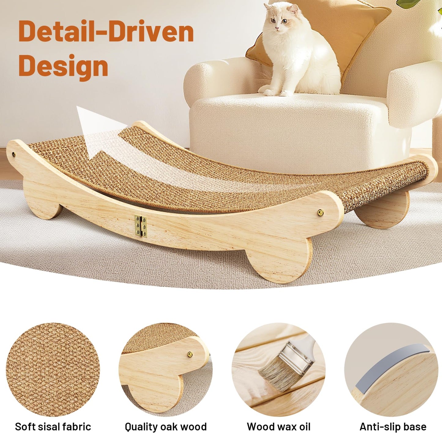Ordora Extra Large Cat Scratcher: Cat Scratch Pad&Bed Lounge