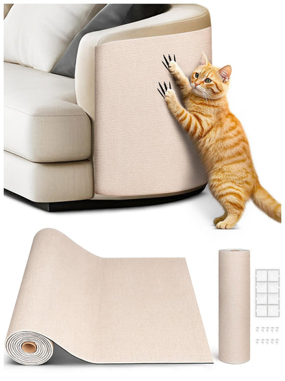 Minyii x15.8" Cat Scratch Mat, Trimmable Self-Adhesive Carpet, Pads