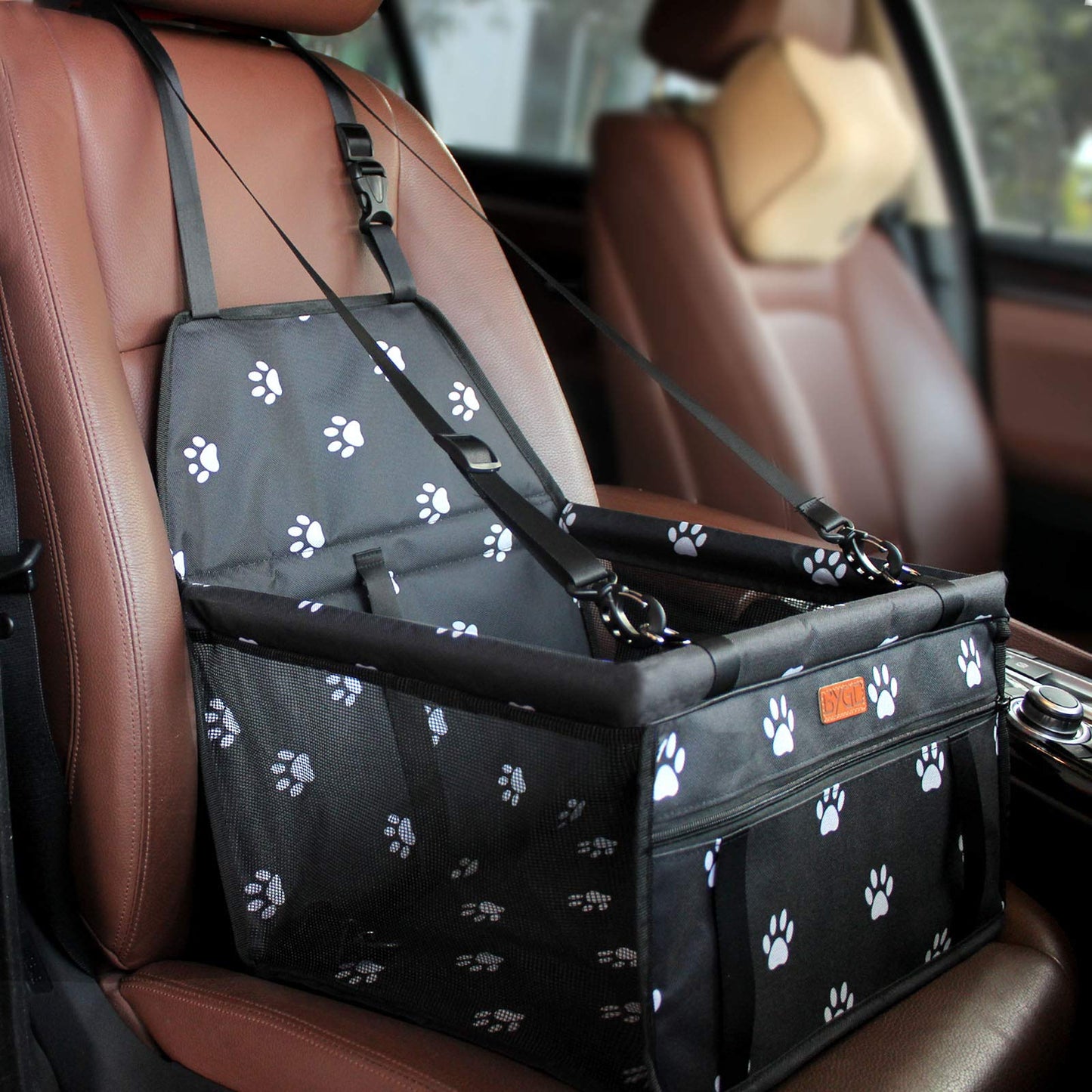 BYGD Pet Dog Booster Seat, with Upgrade Support Rod, Breathable Seat