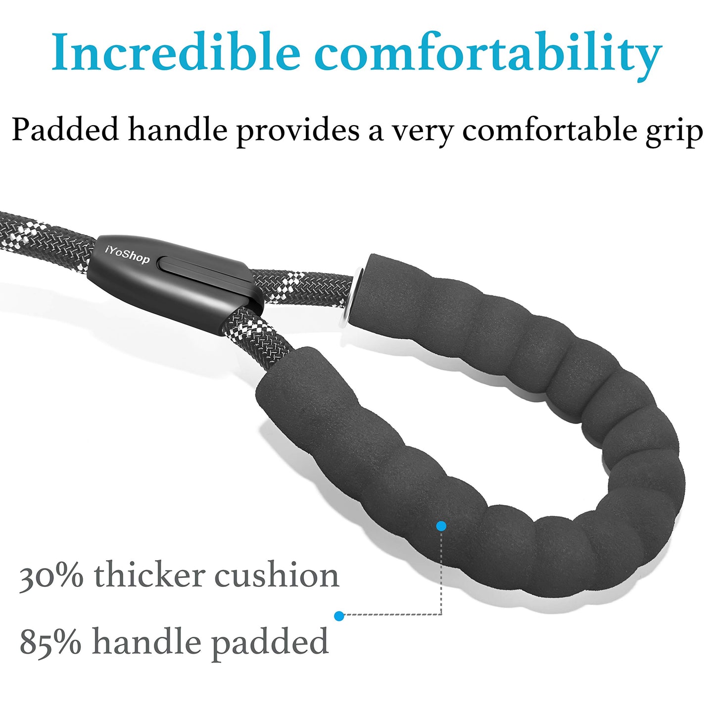 iYoShop Dual Dog Leash 360° Swivel, No Tangle Walking Leash with Leash