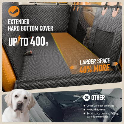 PROZAR Dog Car Seat Cover for Back Seat, Hard Bottom Back Seat