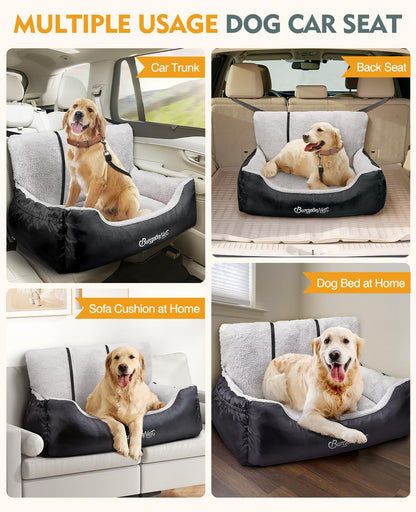 BurgeonNest Dog Car Seat for Medium/Large Dogs Under Soft Pet Car Seat
