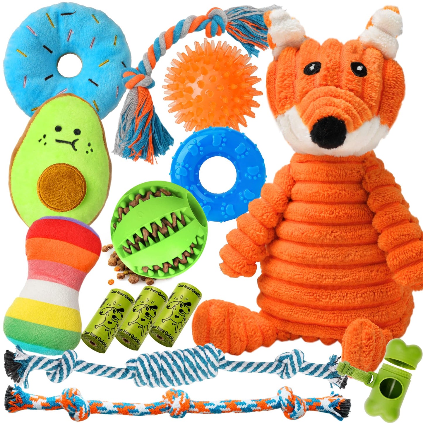 Zeaxuie 14 Pack Puppy Toys for Teething Small Dogs, Puppy Chew Toys