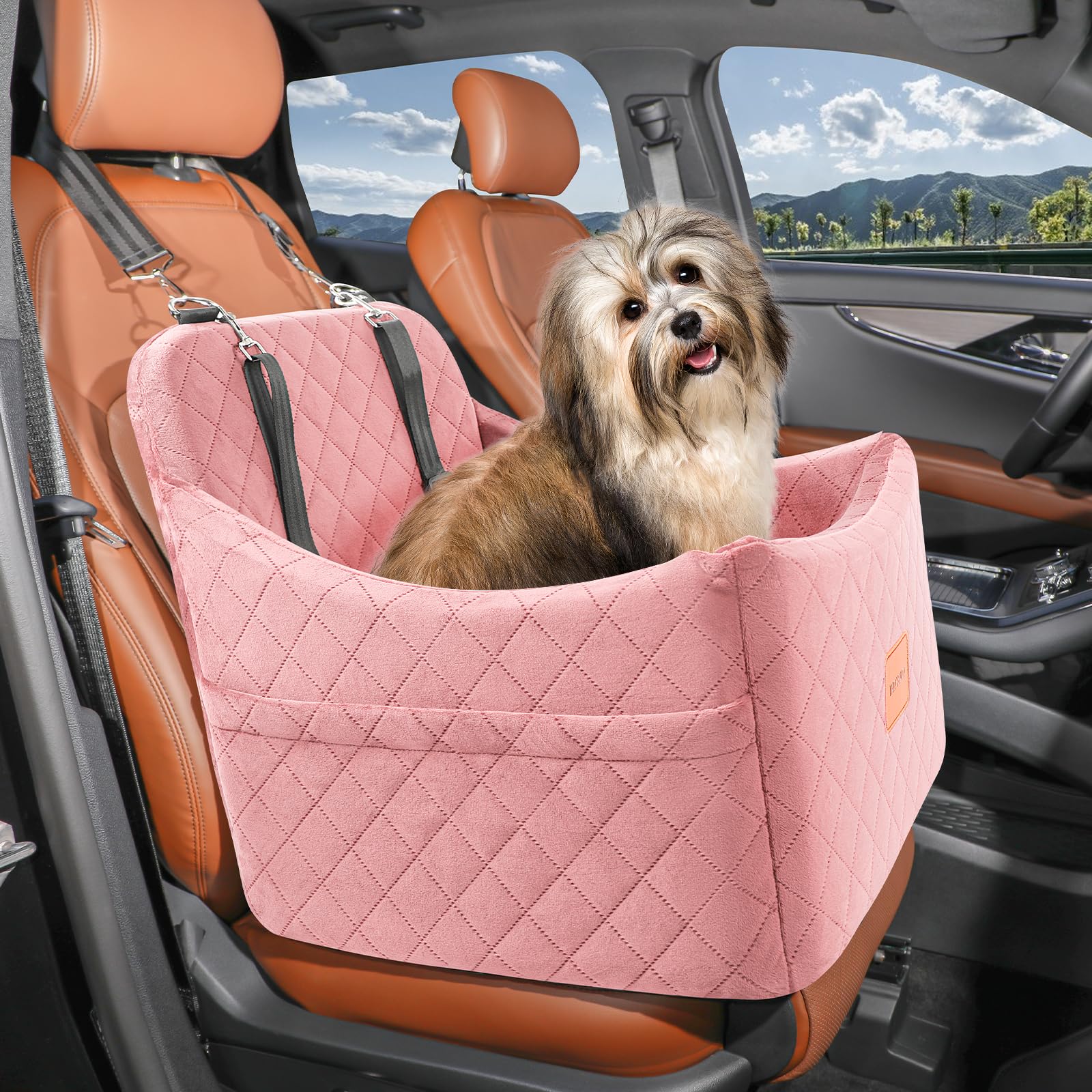 INDYBUD Dog Booster Car Seat for Dogs up to Safety Pet Car Seats Seat