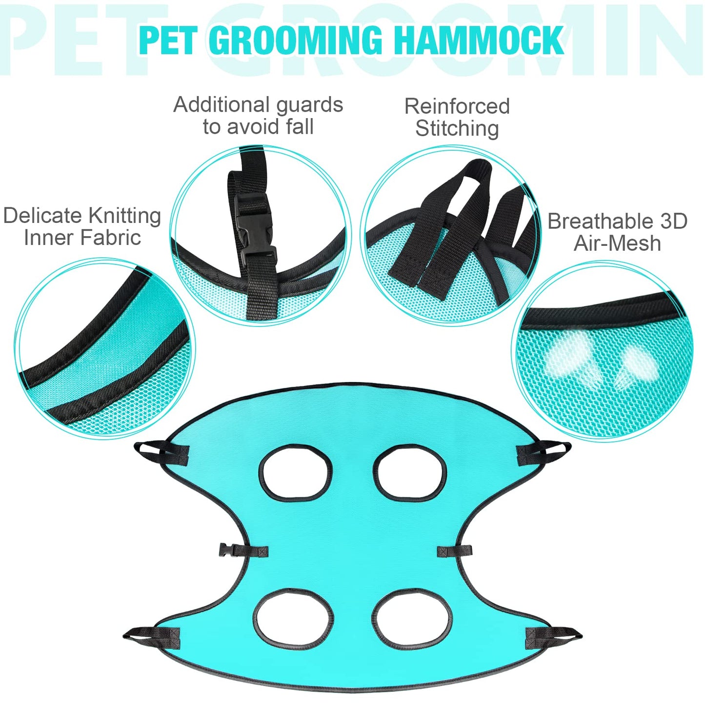 ATESON Dog Grooming Hammock Upgrade Pet Grooming Harness for Nail