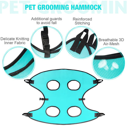 ATESON Dog Grooming Hammock Upgrade Pet Grooming Harness for Nail