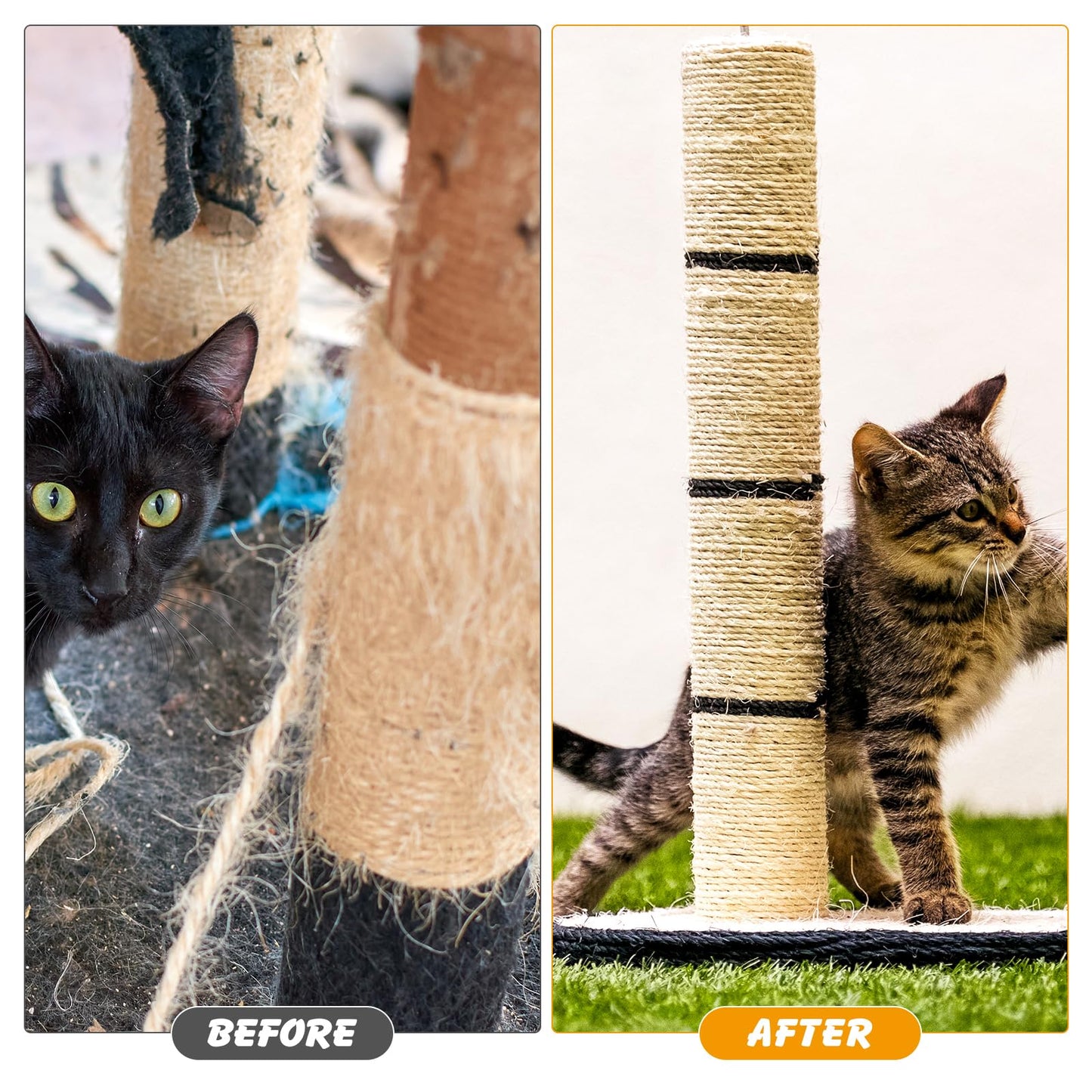 Natural Sisal Rope for Cat Scratcher, 1/ x Cat Rope, Heavy Scratcher