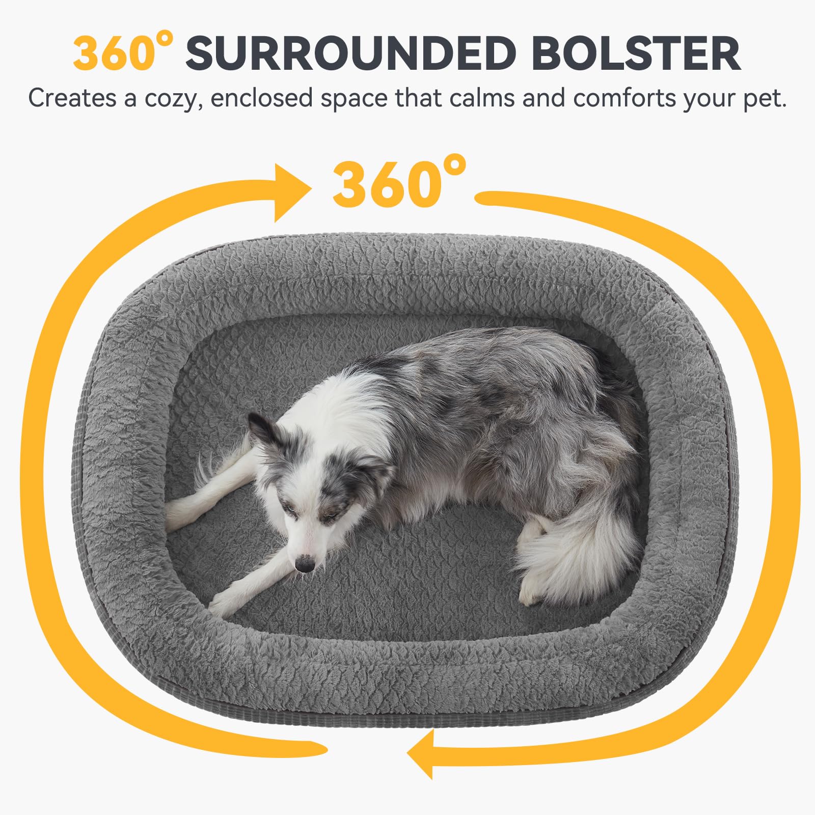 JOEJOY Orthopedic Dog Beds Large Sized Dog, XL Egg-Crate Memory Bed