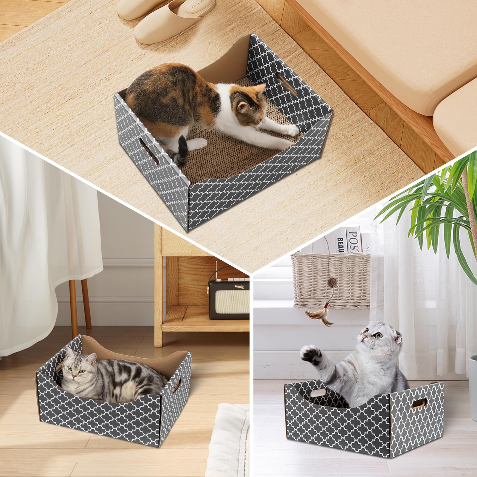 [Ultra-Large] Cardboard Cat Scratcher Box, Heavy Duty Cat Scratcher