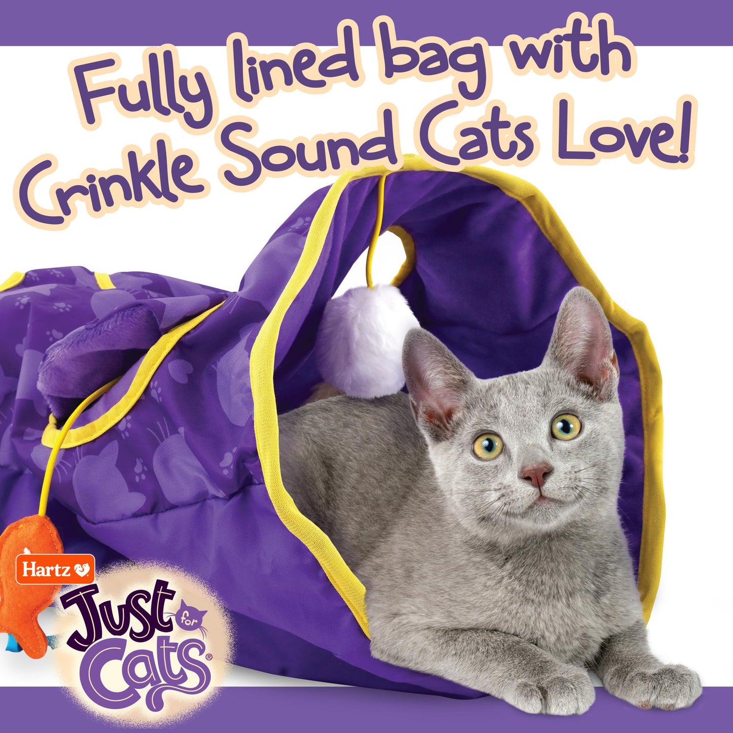Hartz Just for Cats The Crinkler, 3-in-1 Mega Cat Toy with Vine Catnip