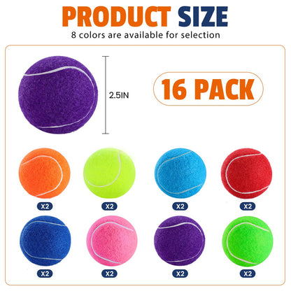 FURWEY Tennis Balls for Dogs 16 Pack,Durable and Non-Toxic Dog Toys