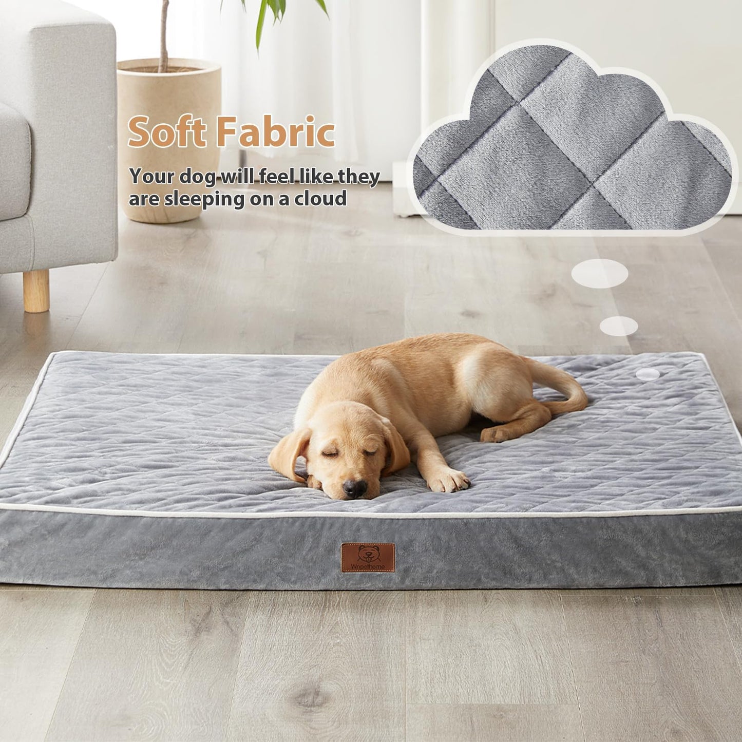 WNPETHOME Orthopedic Giant Dog Beds Large Sized Dog, Waterproof Bed