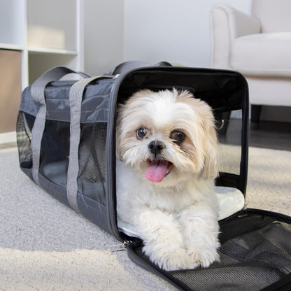 Sherpa Pet Carrier Airline Approved with Spring Wire Frame Cat Carrier