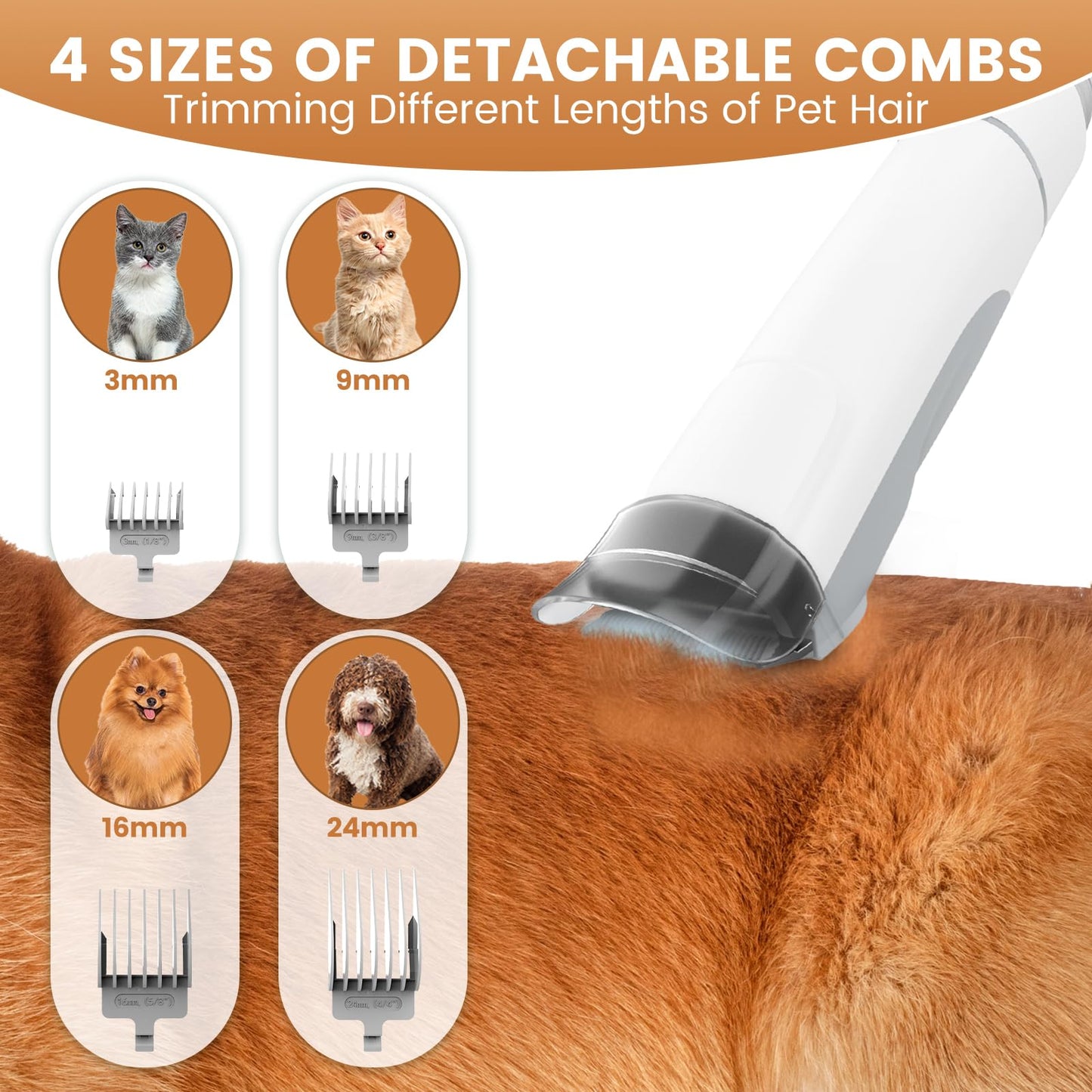 Dog Grooming Vacuum and Kit, Clipper Nail Trimmer Grinder, Clipper
