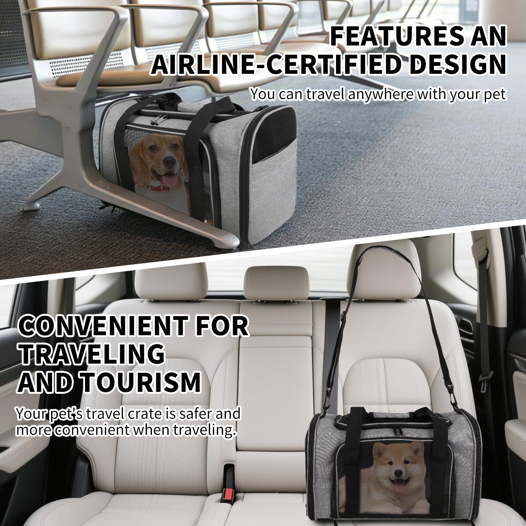 Yipincover Carriers Soft-Sided Pet Carrier Case Carriers