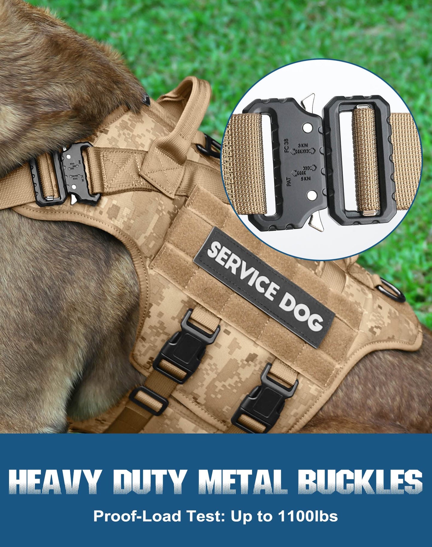 Tactical Dog Harness PETNANNY Dog Harness Service Dog Vest