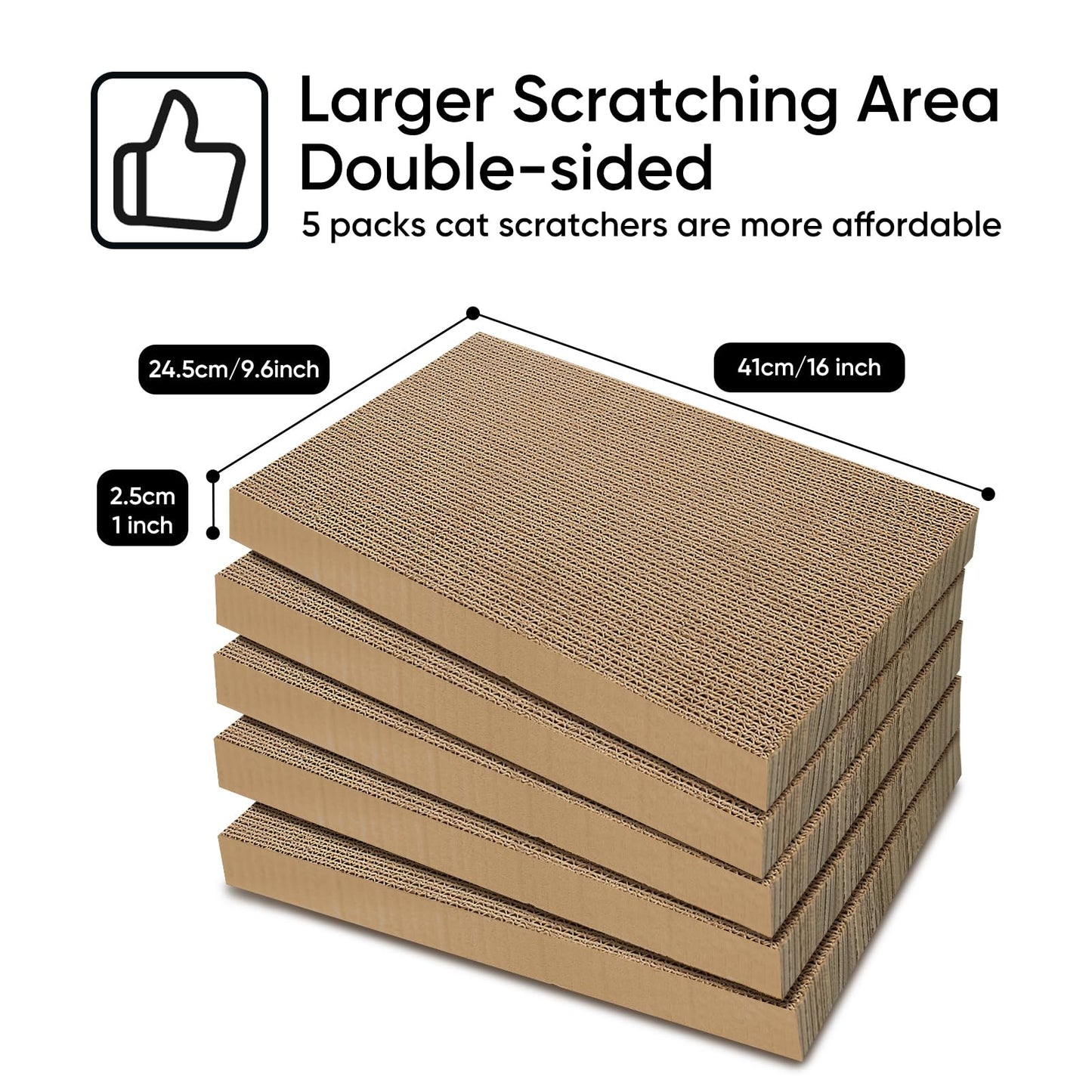 AGYM Cat Scratcher, 5 Packs in 1 Cardboard Box Cat Scratching Pad