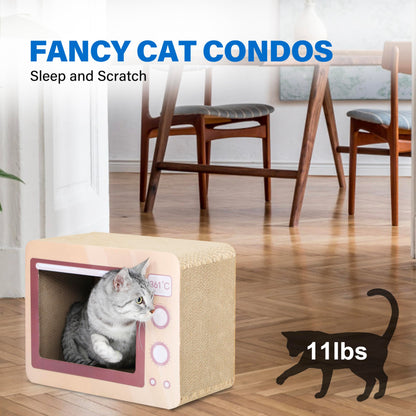 FluffyDream Oven Cat Scratcher Board Durable Lounge Bed House