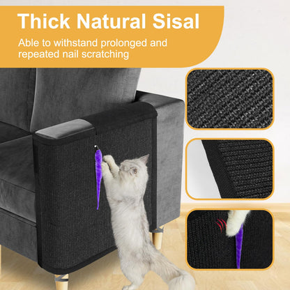 Cat Scratch Couch Protector,Cat Scratch Sofa Armrest Cover with Mat
