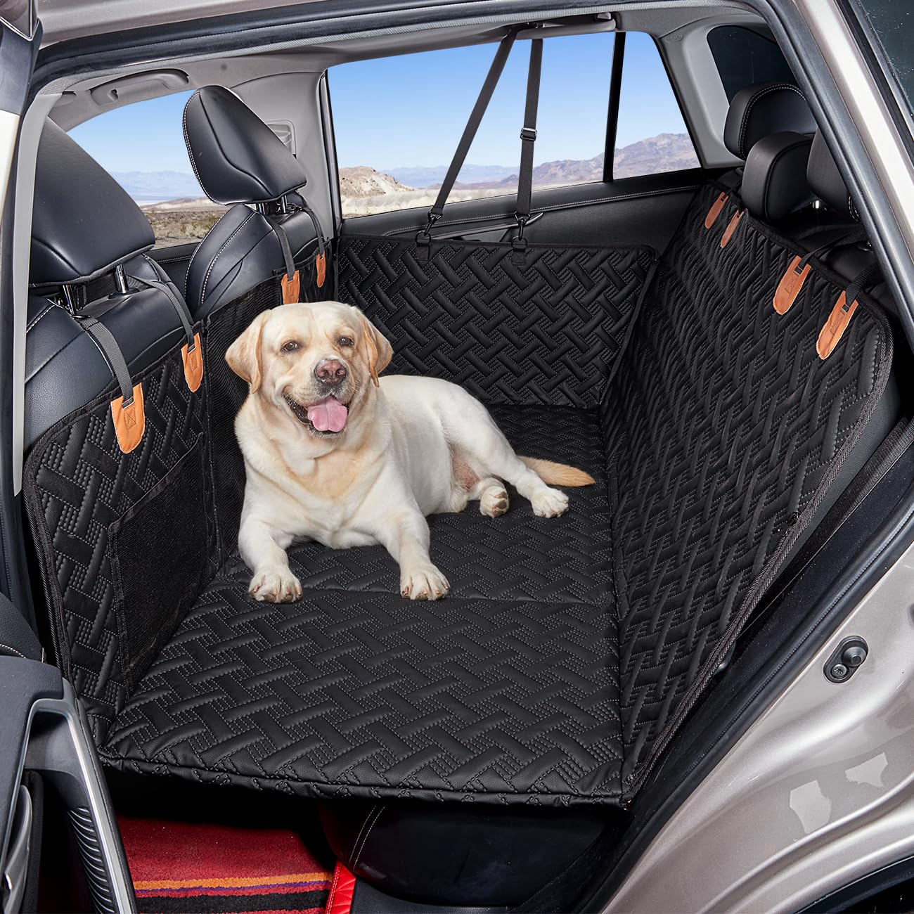 MAXFUT Dog Back Seat Extender,Backseat Pet Cover for Dogs,Rear Seat