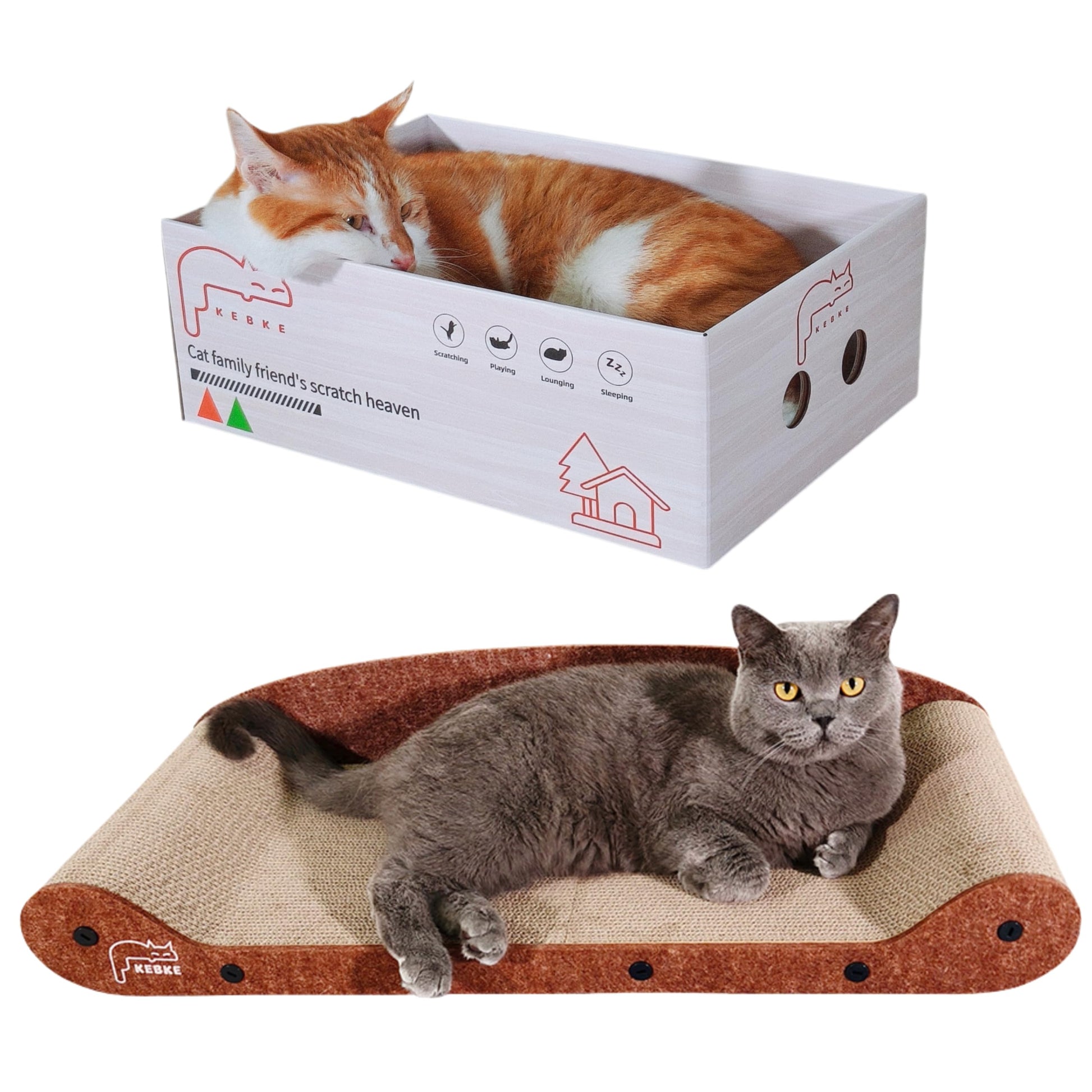 KEBKE Cat Scratcher Cat Scratching Sofa Bed 16" Lounge Box Bed