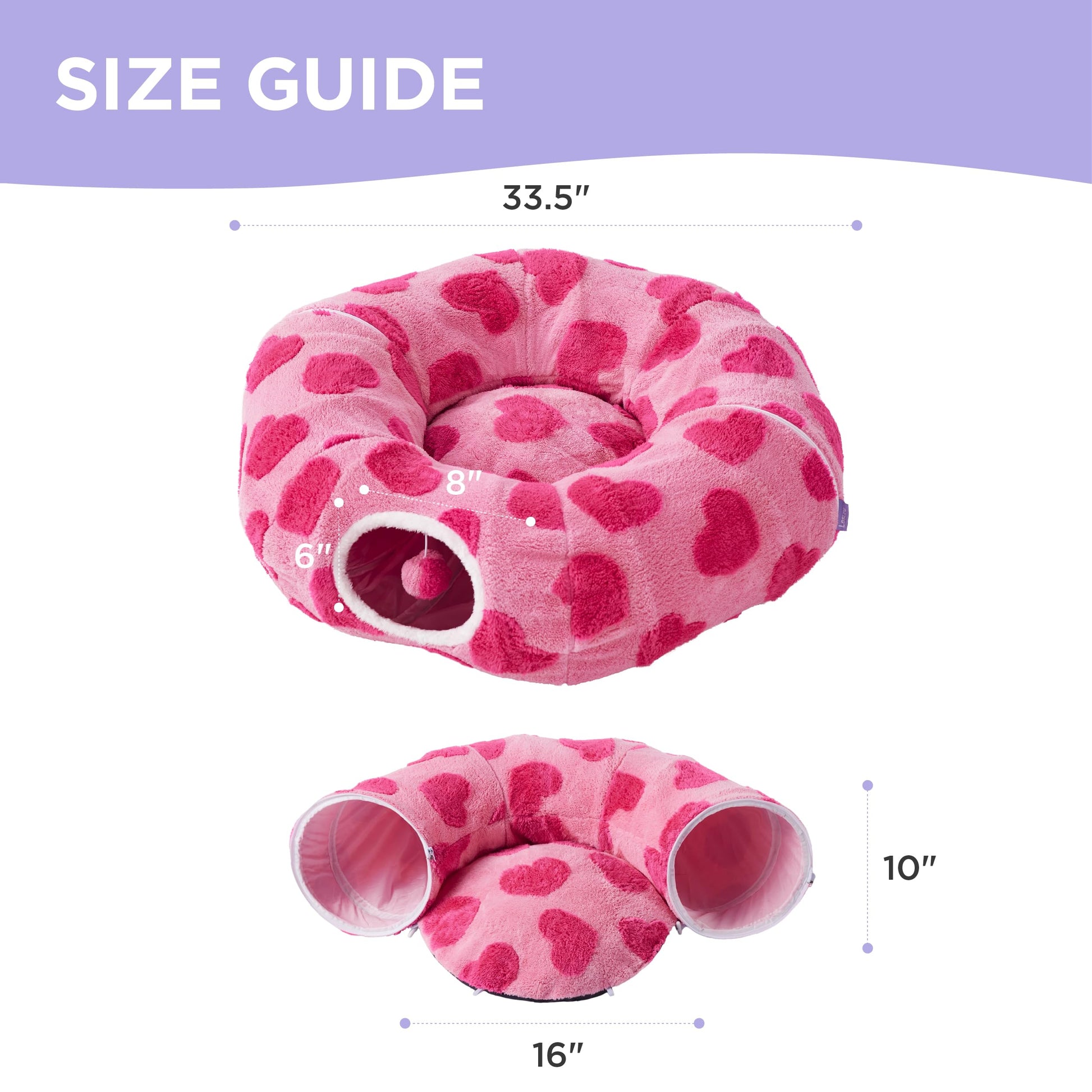 Lesure Cat Tunnel Bed for Indoor Cats Cute Cat Donut Tunnel Toys Bed