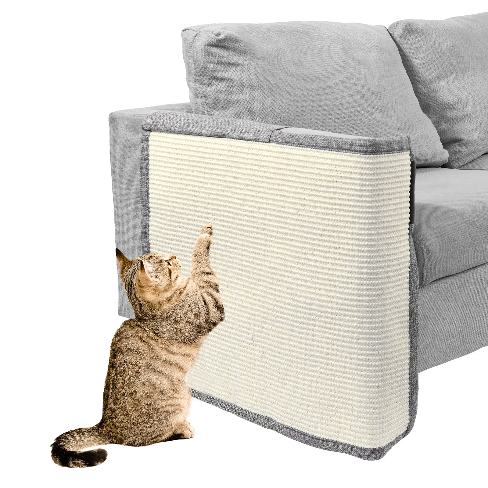 Cat Scratch Couch Protector with Natural Sisal for Protecting Couch