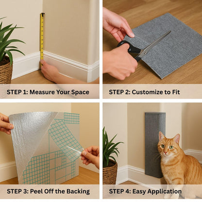 Cat Scratch Mat (3 Pack), 23.6’’ x 11.8’’ Wall Corner Scratcher