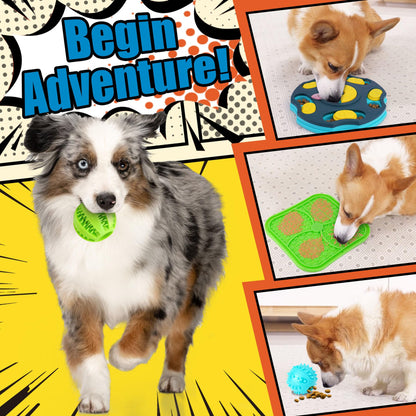 Forfon 9 Pack All-Around Dog Puzzle Toy Set -Mentally Stimulating Set