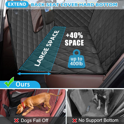 Kytely Back Seat Extender for Dogs,Hard Bottom Dog Car Seat Cover