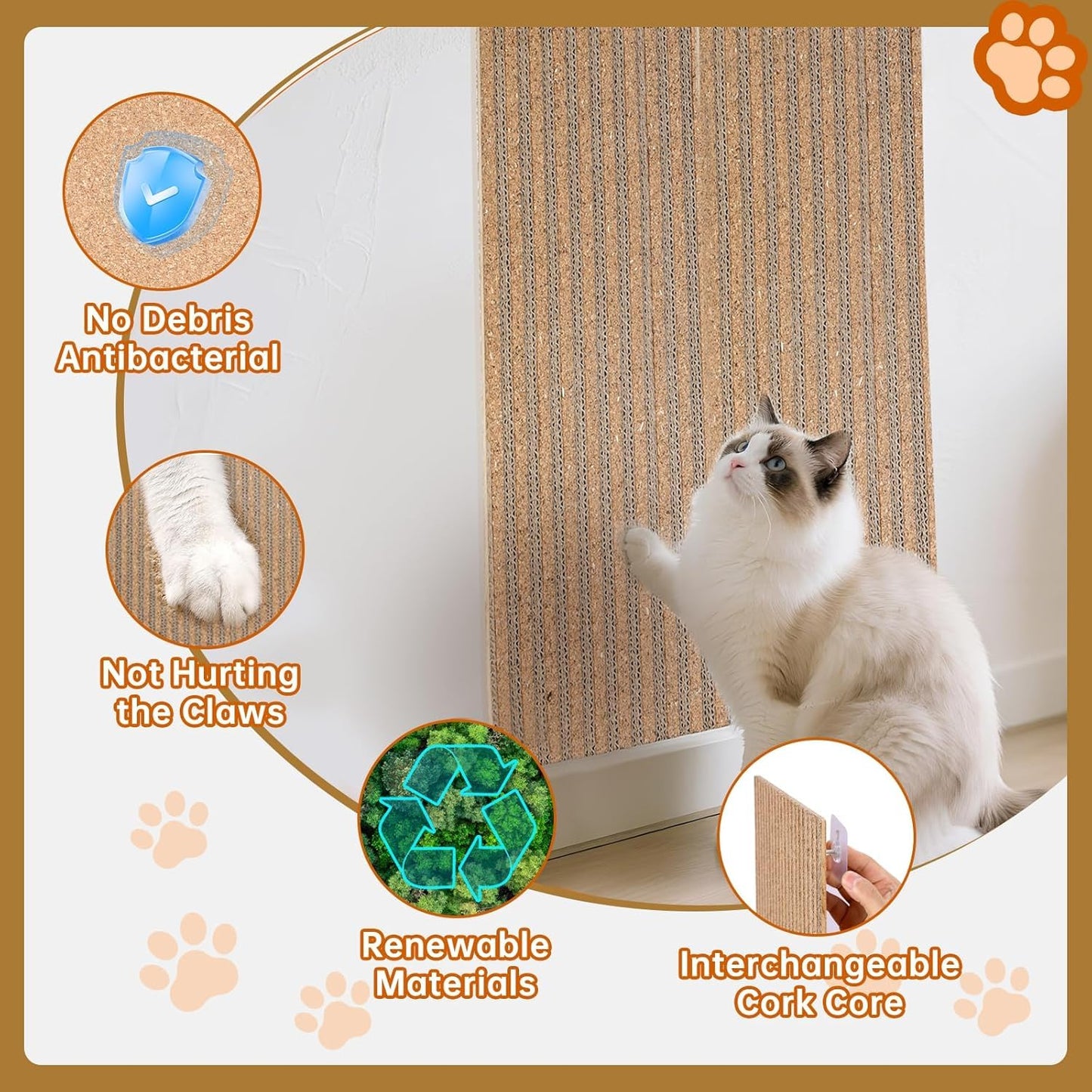 Natural Cork cat Scratch pad for Cats-cat scratchers for Scratchers