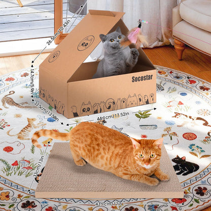 27.6'' Cardboard Cat Scratcher Bed Extra Large Scratching Couch Wand
