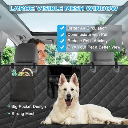 Kytely Back Seat Extender for Dogs,Hard Bottom Dog Car Seat Cover