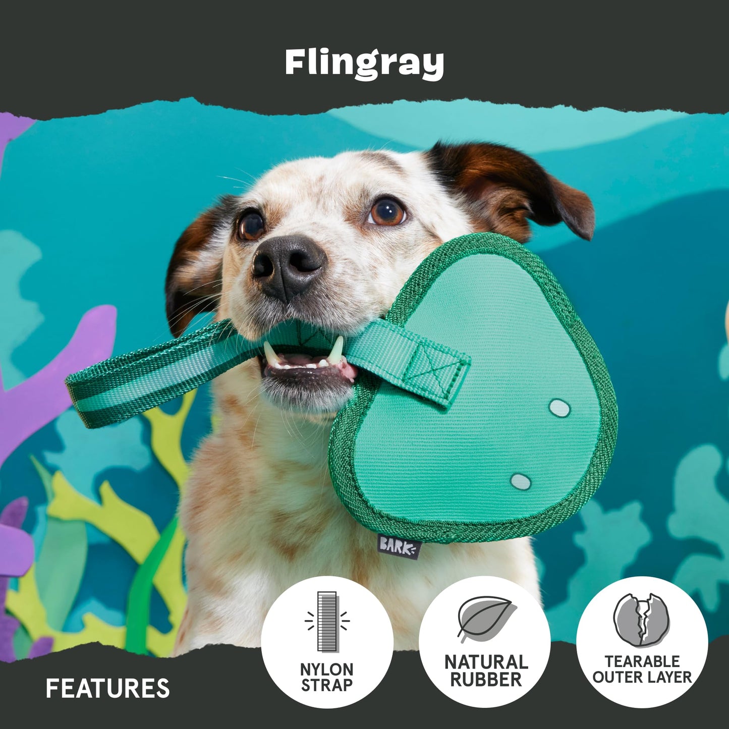 Barkbox Flingray Dog Toy for Large Aggressive Chewers Durable Toy