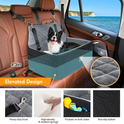 Dog Car Seat for Large Medium Dogs,Washable Pet CarSeat Under or Seat