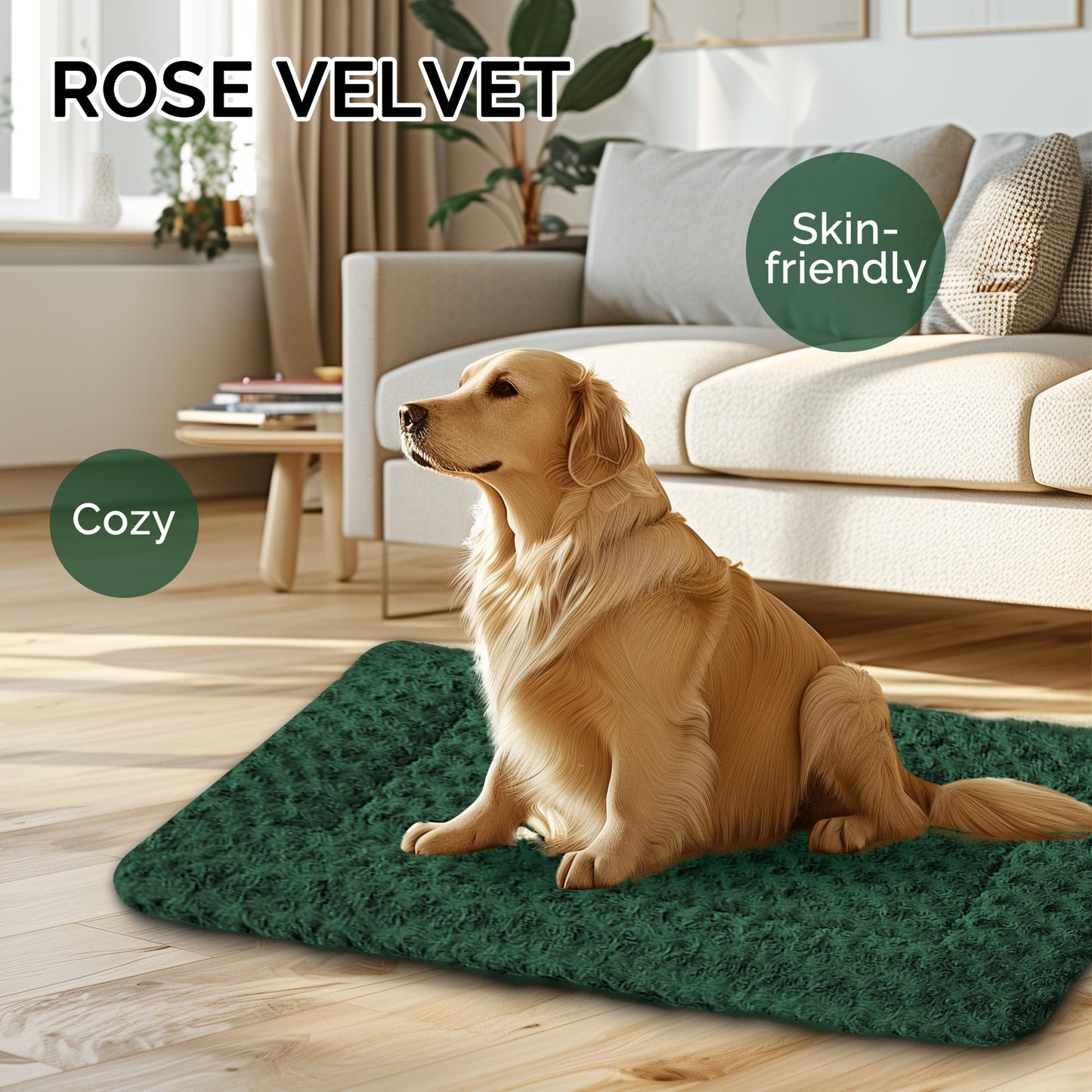 Dog Beds Crate Pad, Dog Bed Mat for Large Dogs Sleeping, Bed