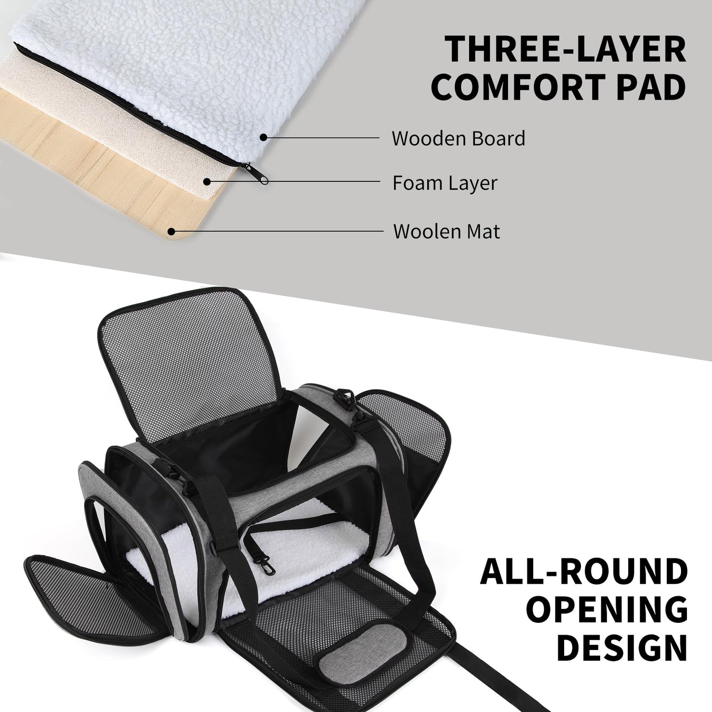 Yipincover Carriers Soft-Sided Pet Carrier Case Carriers
