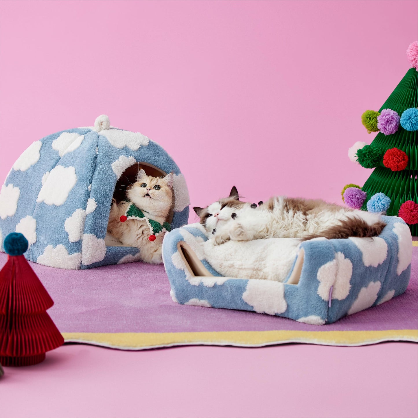 Lesure Cute Cat Beds for Indoor Cats 1 Cat Cave Bed for Kittens Bed